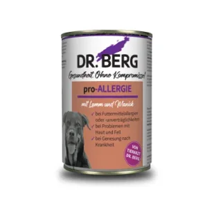 Dr. Berg Pro-ALLERGIE - alergie, problemy skórne - karma dietetyczna dla psa 400 g - Mokra karma dla psów Dr. Berg Pro-ALLERGIE - alergie, problemy skórne - karma dietetyczna dla psa 400 g - Mokra karma dla psów - miniaturka - grafika 1