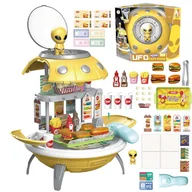 Zabawy w naśladowanie dorosłych - Lumarko Sklep Fast Food 3w1 Plecak Projektor Ufo 60 Elementów! - miniaturka - grafika 1