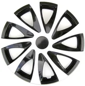 Kołpaki samochodowe - KOŁPAKI 14 cali DRACO BIAŁO CZARNE 4x SZTUKI - miniaturka - grafika 1