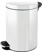 Wiadra i kastry budowlane - Helit Srebrny bateria litowo-jonowa kosz na śmieci z pedałem \"The Knight\", czarny H2404095 - miniaturka - grafika 1