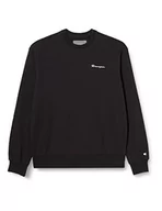 Bluzy męskie - Champion Eco Future Terry Custom Fit Crewneck Bluza męska, czarny, S - miniaturka - grafika 1