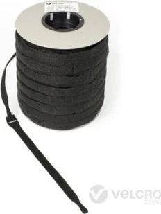 VELCRO One Wrap 20 mm x 150 mm, 750 sztuk, trudnopalna, czarna - Taśmy klejące - miniaturka - grafika 1