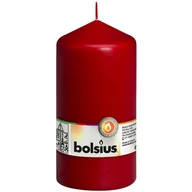 Świece - Bolsius świeca bryłowa pieńkowa słupek bezzapachowa 15cm 150/78 mm - Bordowa - miniaturka - grafika 1