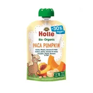 Desery dla dzieci - Holle Mus warzywno-owocowy Paca Pumpkin dynia, brzoskwinia, banan, owies po 6. miesiącu życia 100 g Bio - miniaturka - grafika 1