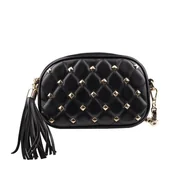 Torebki damskie - Torebka damska MENBUR czarna chwost ćwieki - miniaturka - grafika 1