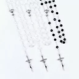 Różaniec - Pierwsza Komunia Święta - 6 mm - kryształ - Pamiątka Pierwszej Komunii Świętej - miniaturka - grafika 1