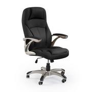 Fotele i krzesła biurowe - Fotel Ergonomiczny Eko Skóra Carlos Halmar Czarny - miniaturka - grafika 1