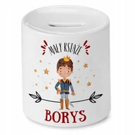 Skarbonki - Skarbonka 330 ml Dla Borysa Syna Dziecka Prezent z Nadrukiem ze Zdjęciem - miniaturka - grafika 1