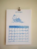 Kalendarze - Kalendarz 2025 niebiesko mi chaos - miniaturka - grafika 1