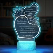 Pamiątka Pierwszej Komunii Świętej - Lampka LED L z nadrukiem na szkle akrylowym dla chłopca na komunię - miniaturka - grafika 1