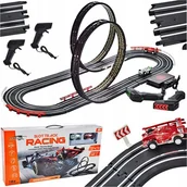 Samochody i pojazdy dla dzieci - Tor Samochodowy Formuła 1 Dwa Autka 3,88m Toru Kompletny Zestaw Do Wyścigu - miniaturka - grafika 1