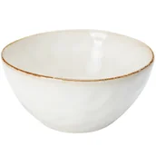 Miski i półmiski - Miska bulionówka biała z brązową krawędzią 620 ml - miniaturka - grafika 1