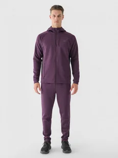 Męska bluza treningowa 4F 4FWAW24TFSWM405 - fioletowa - Bluzy sportowe męskie - miniaturka - grafika 1