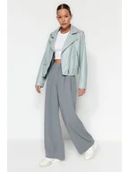 Spodnie damskie - trendyol Spodnie w kolorze szarym - miniaturka - grafika 1