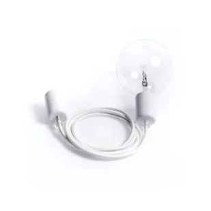 Loft metal line - 16 biały bez lampa wisząca KOLOROWE KABLE - Lampy sufitowe - miniaturka - grafika 1