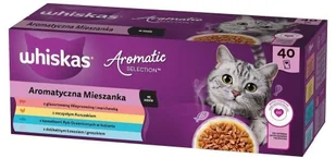 WHISKAS Saszetki aromatyczne mix smaków 40x85g - Mokra karma dla kotów - miniaturka - grafika 1