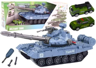 Czołg Pojazd Wojskowy DIY Do Rozkręcania Niebieski Dźwięki Zestaw Resoraki - Samochody i pojazdy dla dzieci - miniaturka - grafika 1