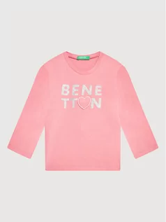 Bluzy dla chłopców - Benetton United Colors Of Bluzka 3EG9C15FF Różowy Regular Fit - grafika 1