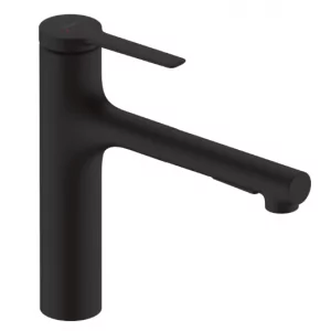 HANSGROHE 74823670 Zesis M33 Jednouchwytowa bateria kuchenna 160, metalowa wyciągana wylewka, 2jet, sBox Czarny Matowy - Baterie kuchenne - miniaturka - grafika 1