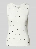 Koszulki i topy damskie - Top na ramiączkach z efektem prążkowania model ‘PALMA’ - miniaturka - grafika 1