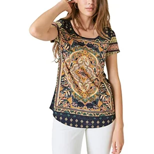 Lucky Brand Koszulka damska, Granatowy multi, XL - Koszulki i topy damskie - miniaturka - grafika 1