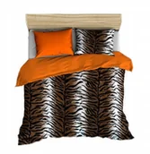 Pościel - pościel z polaru 180x200 + 2 poszewki P 308-4 DUO tygrys / orange - miniaturka - grafika 1