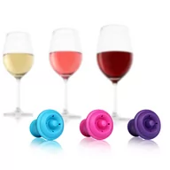 Zestawy do wina - Vacu Vin 0885060 próżniowe korki do wina wielokrotnego użytku, zestaw 3 sztuki 08850606 - miniaturka - grafika 1
