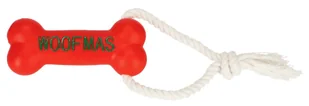 DINGO Sznur z kością Woofmas 13 cm - Pozostałe akcesoria dla psów - miniaturka - grafika 1