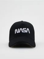 Czapki męskie - Reserved - Czapka baseball z napisem NASA - czarny - miniaturka - grafika 1