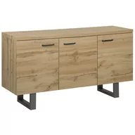 Komody - Beliani Komoda trzydrzwiowa jasne drewno TIMBER 179525 - miniaturka - grafika 1