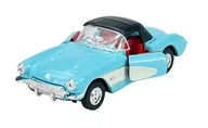 Samochody i pojazdy dla dzieci - WELLY OLD TIMER 1957 CHEVROLET CORVETTE NIEBIESKI Z DACHEM 1:34 SAMOCHÓD NOWY METALOWY MODEL - miniaturka - grafika 1