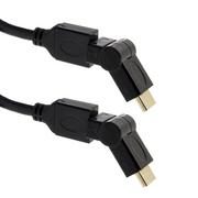 Huby USB - Esperanza Kabel HDMI EB175 HDMI/HDMI 3,0m obrotowy czarny EB197 - miniaturka - grafika 1