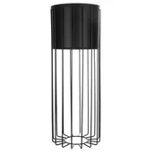 Kwietniki - Kwietnik z osłonką stojący M metalowy czarny loft industrialny / Urokliwe Wnętrza - miniaturka - grafika 1