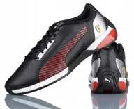 Buty sportowe męskie - Buty Sportowe Puma Skórzane Czarne Ferrari Race Kart Cat X Tech R-41 - miniaturka - grafika 1
