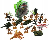 Figurki dla dzieci - Żołnierzyki MAŁA Armia Wojsko FIGURKI baza ZESTAW militarny wojskowy PLECAK - miniaturka - grafika 1