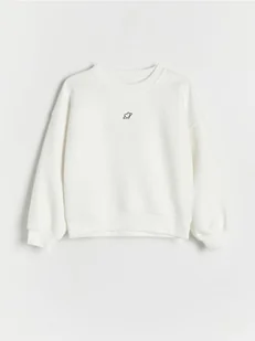 Reserved - Bluza z aplikacją - złamana biel - Bluzki dla dziewczynek - miniaturka - grafika 1