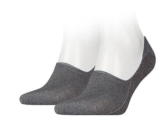 Tommy Hilfiger, Skarpety męskie stopki, 2-pack, szary, rozmiar 43/46