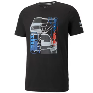 Puma BMW Motorsport Graphic Tee 531194-01, męski t-shirt kompresyjny czarny - Koszulki męskie - miniaturka - grafika 1