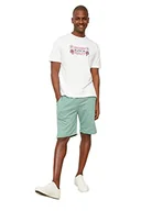 Spodenki damskie - Trendyol Męskie, męskie, basic, regularne, bermudy, casualowe szorty, miętowe, małe - miniaturka - grafika 1