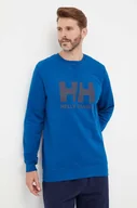 Bluzy męskie - Helly Hansen bluza bawełniana męska kolor niebieski z nadrukiem 34000-597 - miniaturka - grafika 1