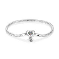 Bransoletki - Bransoletka Modułowa Pandora Srebro 925 Charms Serce 19 cm - miniaturka - grafika 1