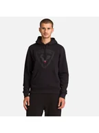 Bluzy męskie - Bluza Rossignol Logo Sweat Hood Fl czarny S - miniaturka - grafika 1