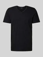 Koszulki męskie - T-shirt z dekoltem w serek - miniaturka - grafika 1
