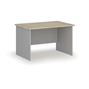 Biurko proste PRIMO GRAY, 1200 x 800 mm, szary/dąb naturalny - Biurka - miniaturka - grafika 1