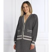Swetry damskie - Joop! Kardigan | Regular Fit | z dodatkiem wełny - miniaturka - grafika 1