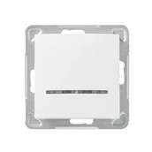 Wyłączniki światła i elektryczne - Ospel Impresja Łącznik pojedynczy z podświetleniem pomarańczowym ecru ŁP-1YS/m/27 ŁP-1YS/M/27 - miniaturka - grafika 1