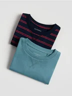 Bluzki dla niemowląt - Reserved - Bawełniany longsleeve 2 pack - niebieski - miniaturka - grafika 1