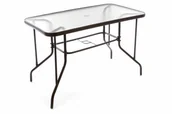 Stoły ogrodowe - Garthen Stół ogrodowy szklany na taras 110x60x72 cm - miniaturka - grafika 1