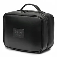 Kosmetyczki, organizery i kuferki - PUCCINI Kosmetyczka Damska Podróżna Rozkładana z Haczykiem Czarna QML016-1 - miniaturka - grafika 1