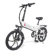 Rowery elektryczne - Samebike Składany rower elektryczny 20LVXD30 Biały - miniaturka - grafika 1